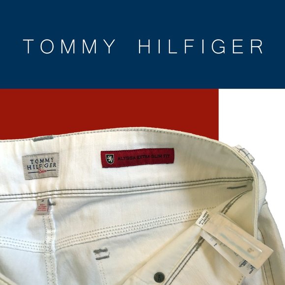TOMMY HILFIGER  white jeans, Tags still on, 77% Cotton Size 33 - Picture 3 of 4